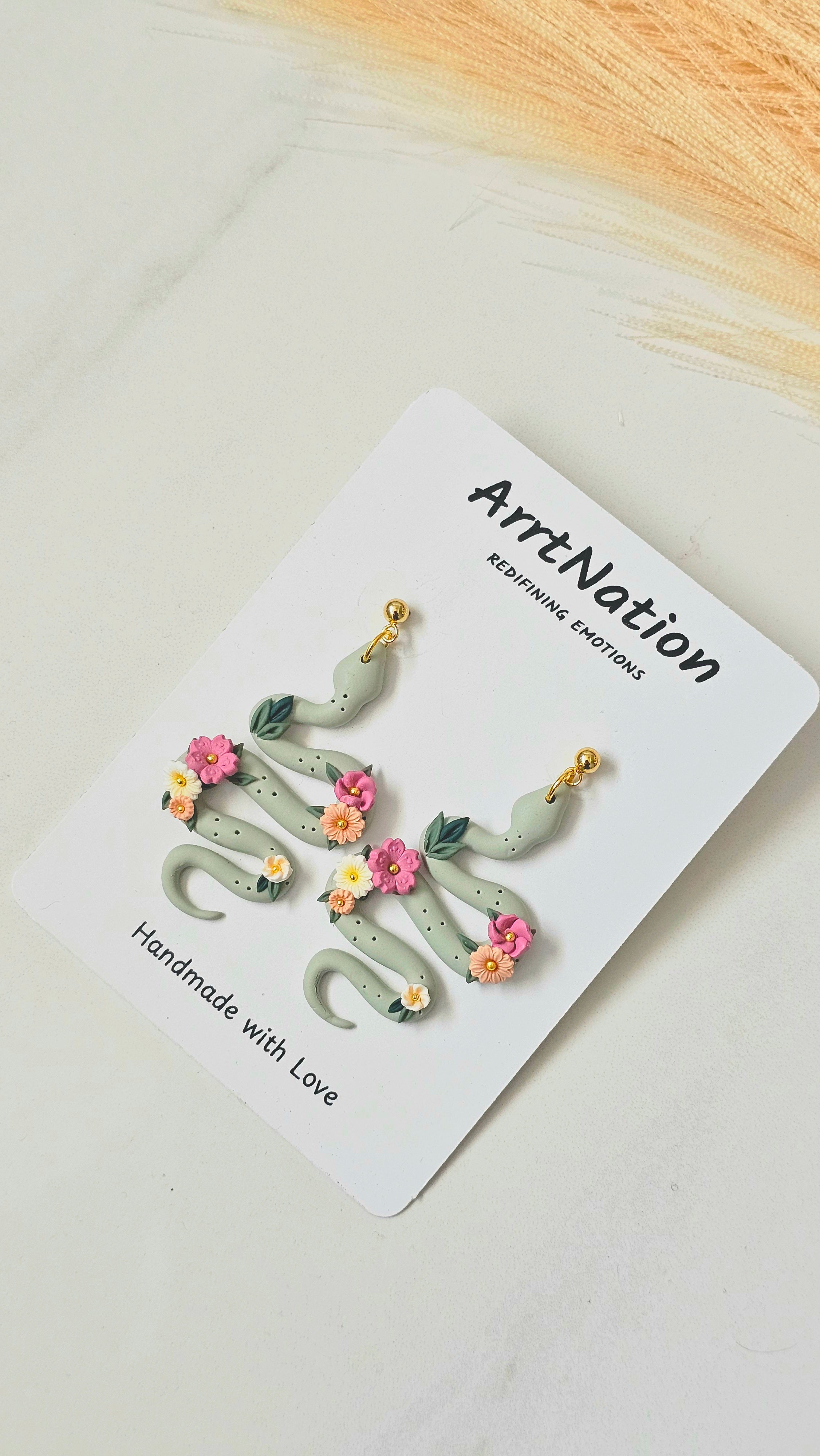 Floral Snake Dangles