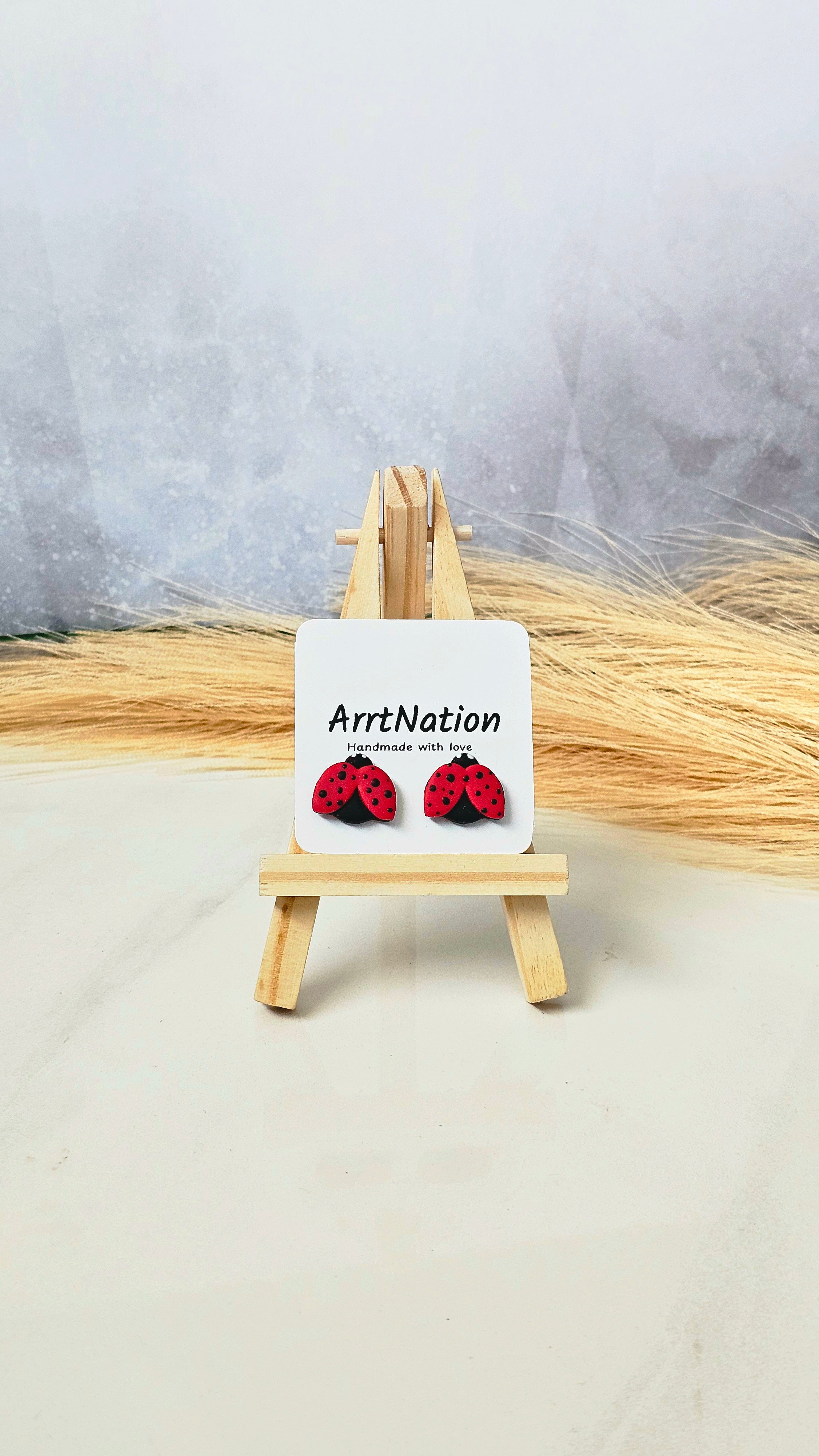 Lady Bug Studs