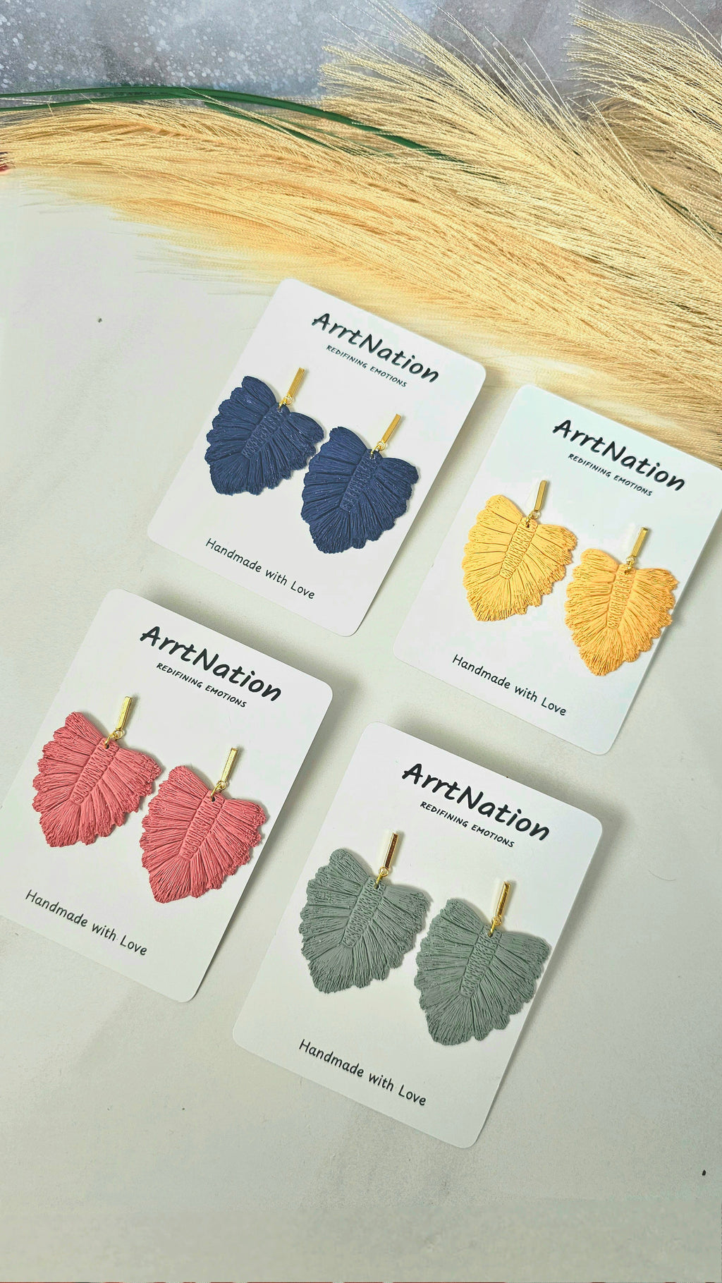 Macrame Leaf Dangles