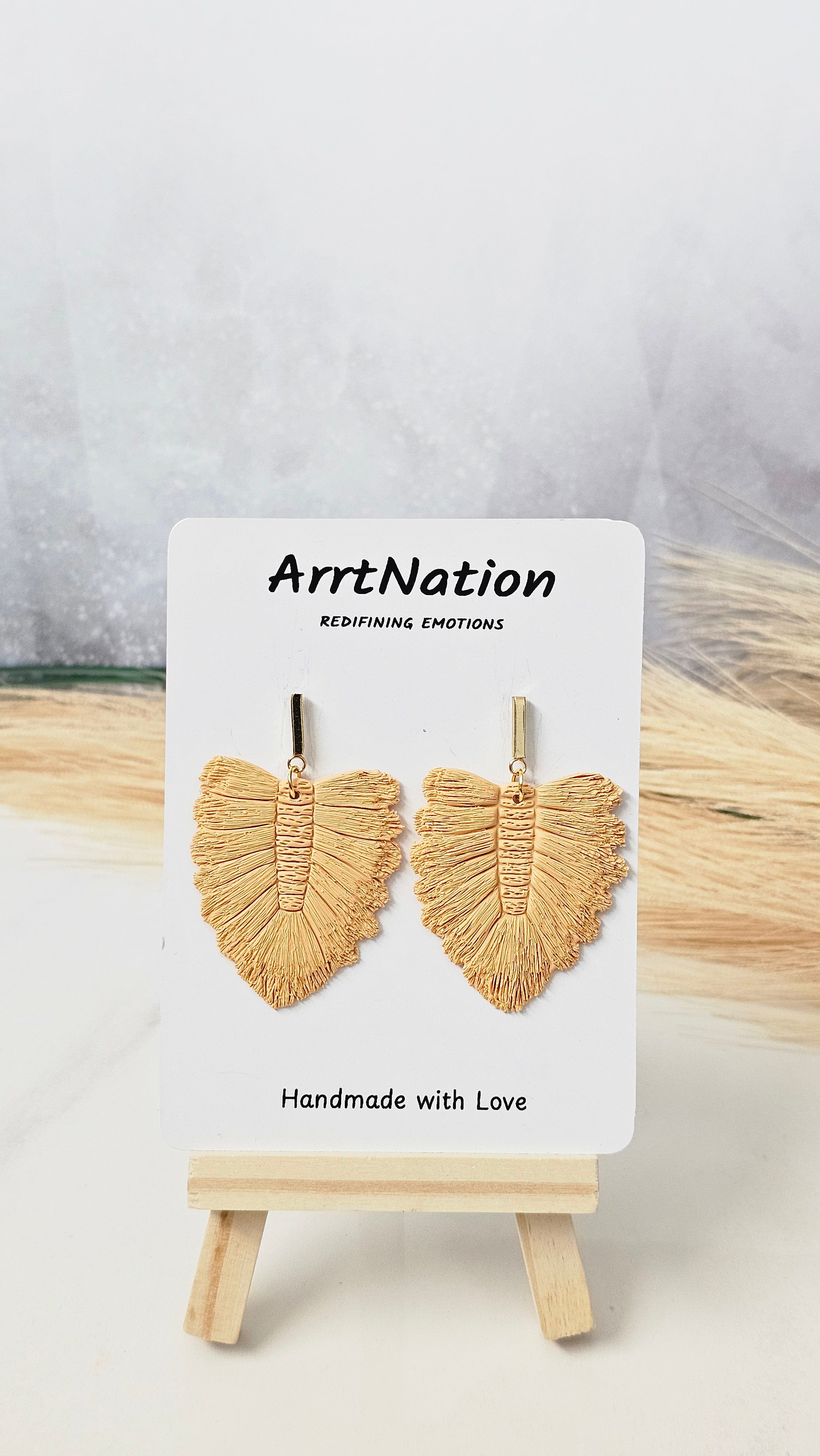 Macrame Leaf Dangles