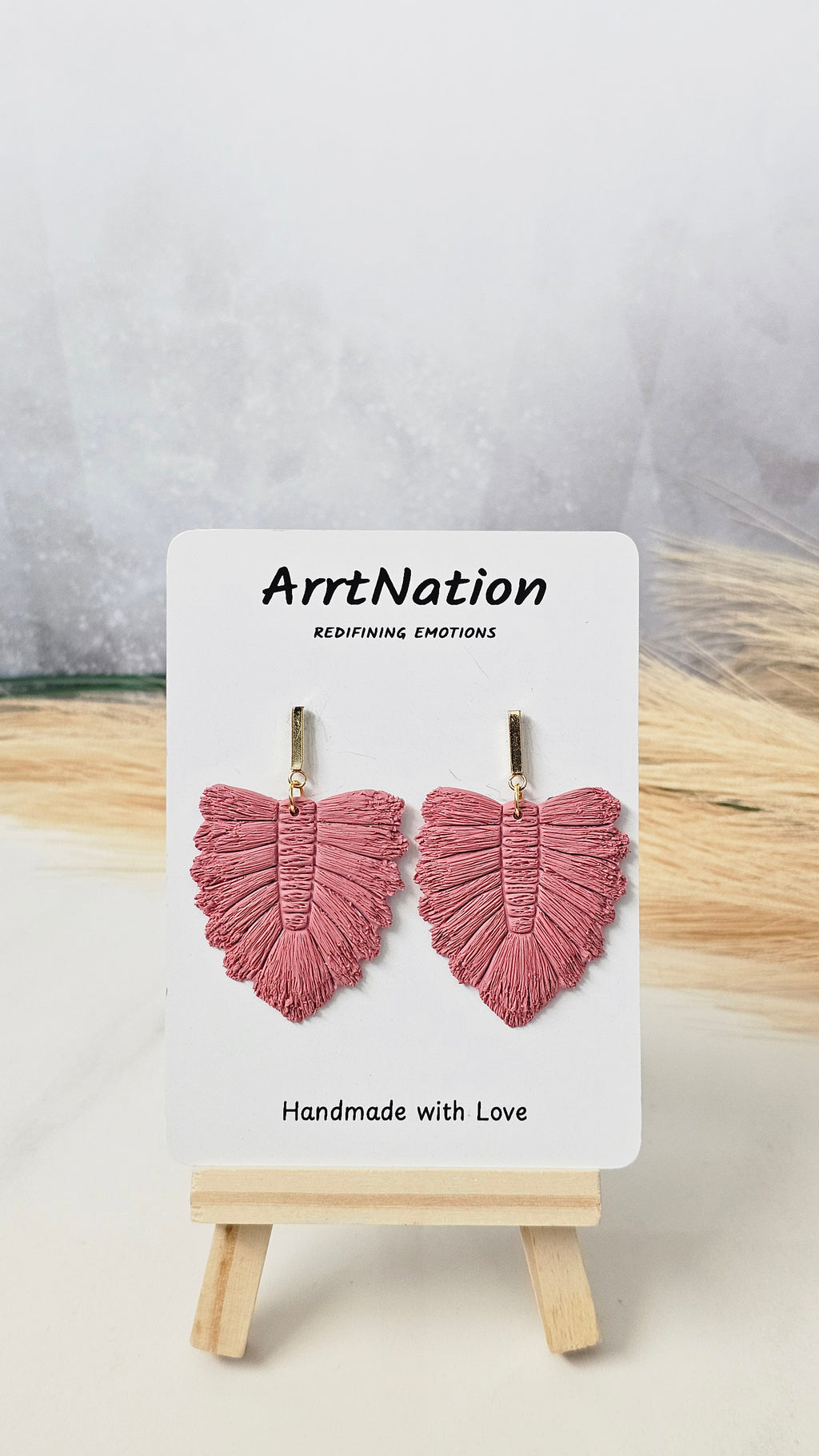 Macrame Leaf Dangles
